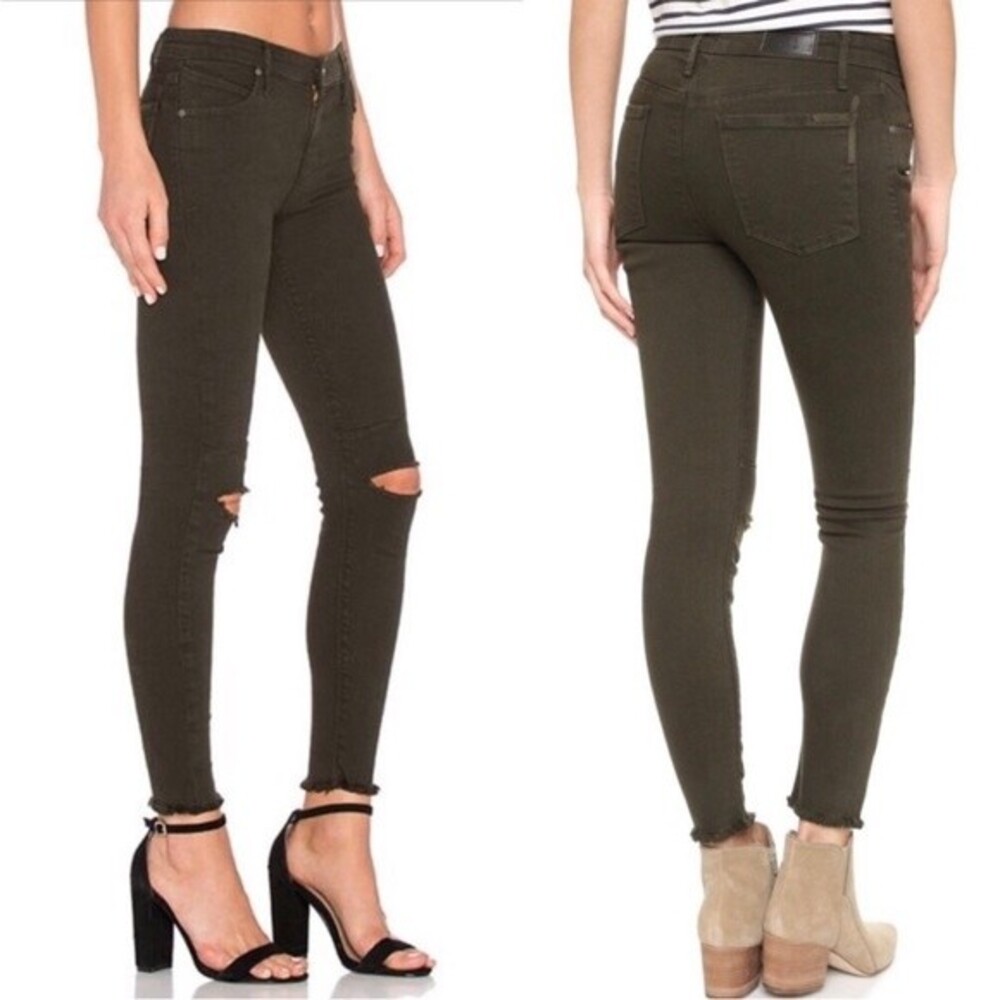 RtA Prince Distressed Ankle Skinny Jeans in Olive 26